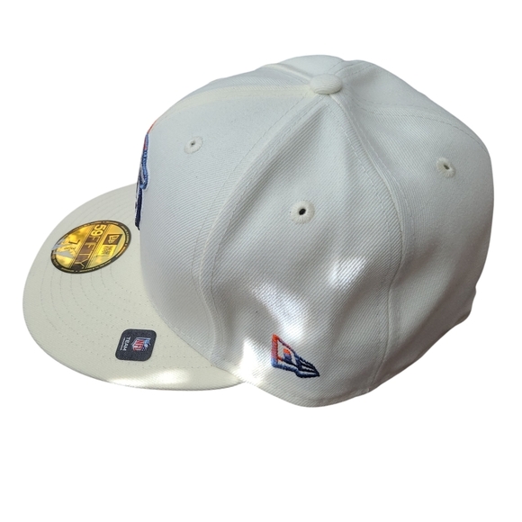 Men's Chicago Bears New Era Cream Chrome Color Dim 59FIFTY Fitted Hat Size 7 3/8 - Picture 2 of 7